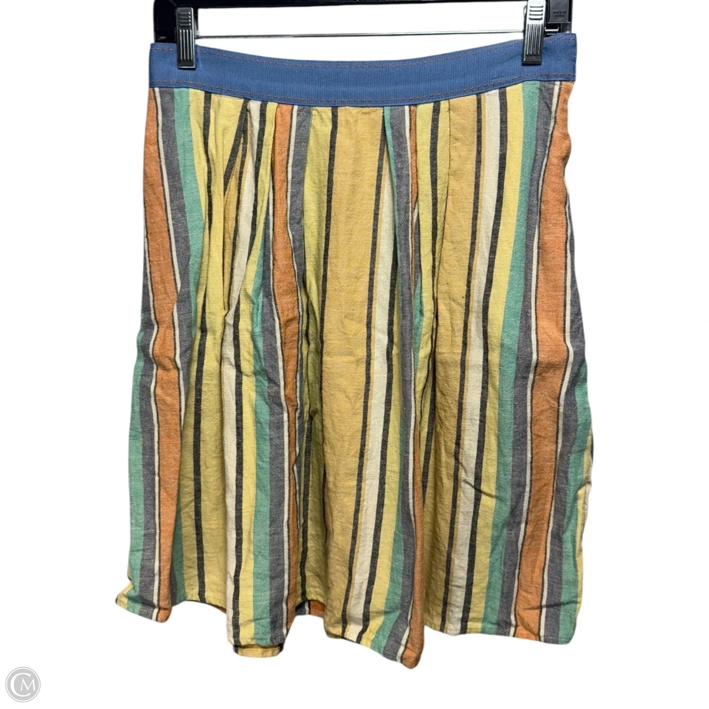 Linen Blend Skirt Mini & Short By Odille In Striped Pattern, Size: 4