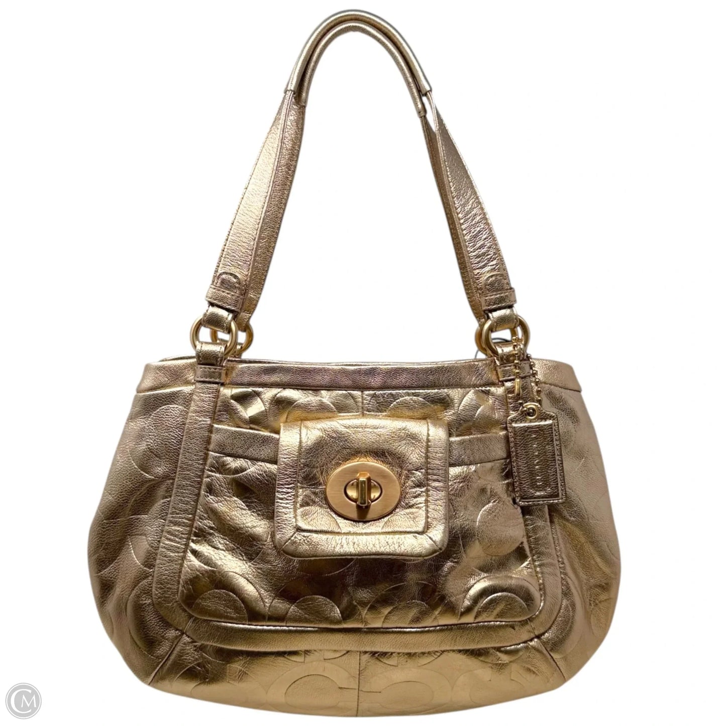 Soho Leather Satchel In Rose Gold Designer By Coach, Size: Small