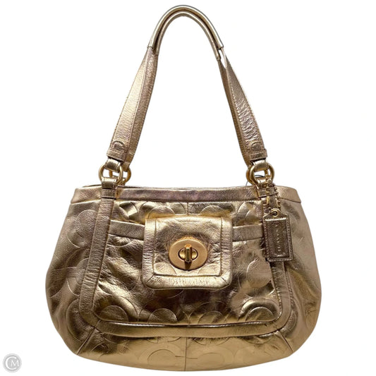 Soho Leather Satchel In Rose Gold Designer By Coach, Size: Small