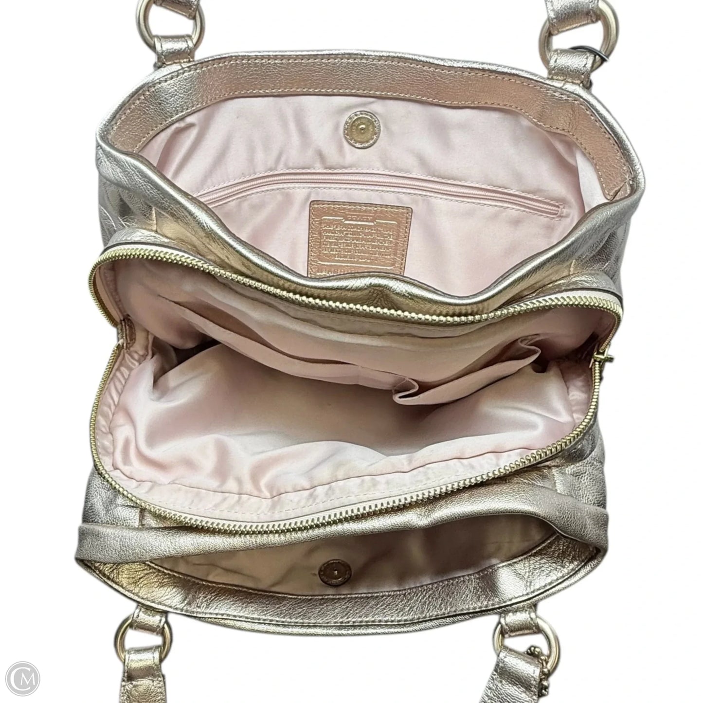 Soho Leather Satchel In Rose Gold Designer By Coach, Size: Small