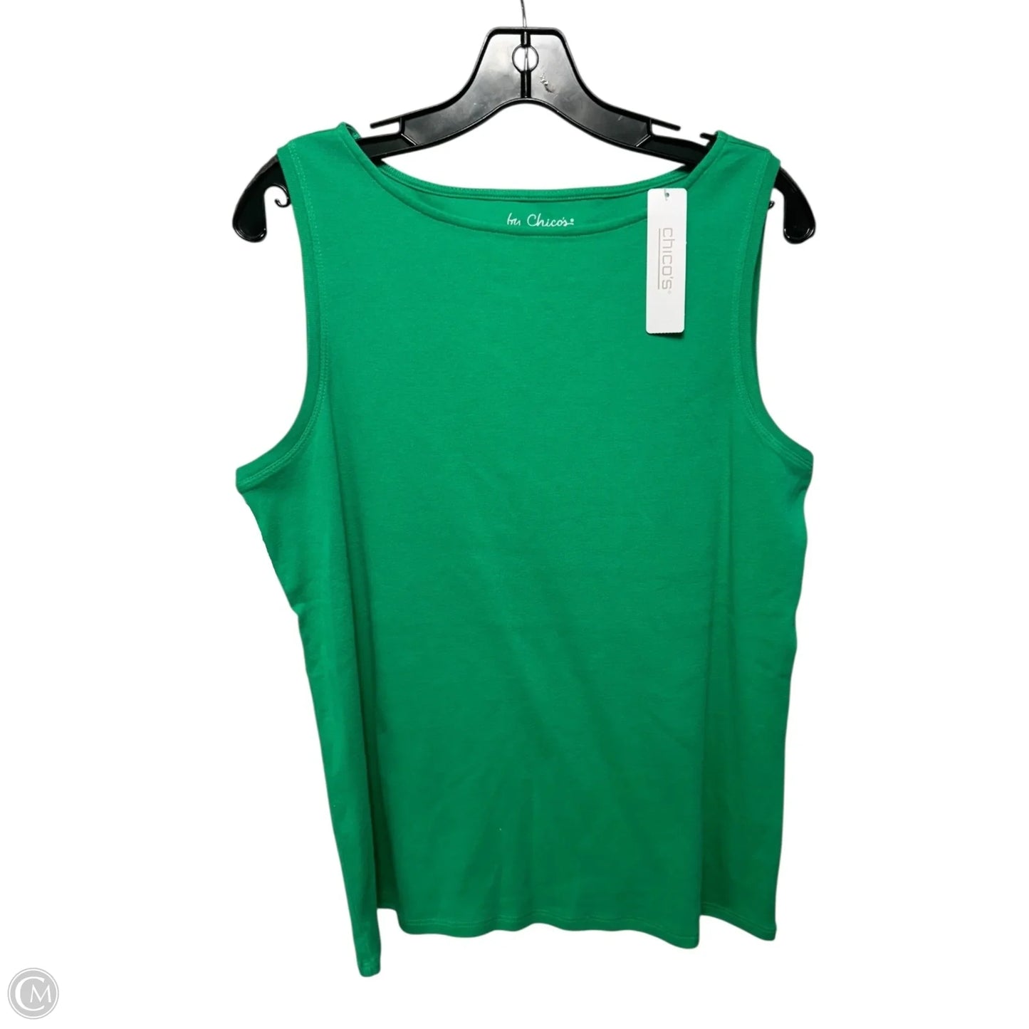 Top Sleeveless By Chicos In Green, Size: 12