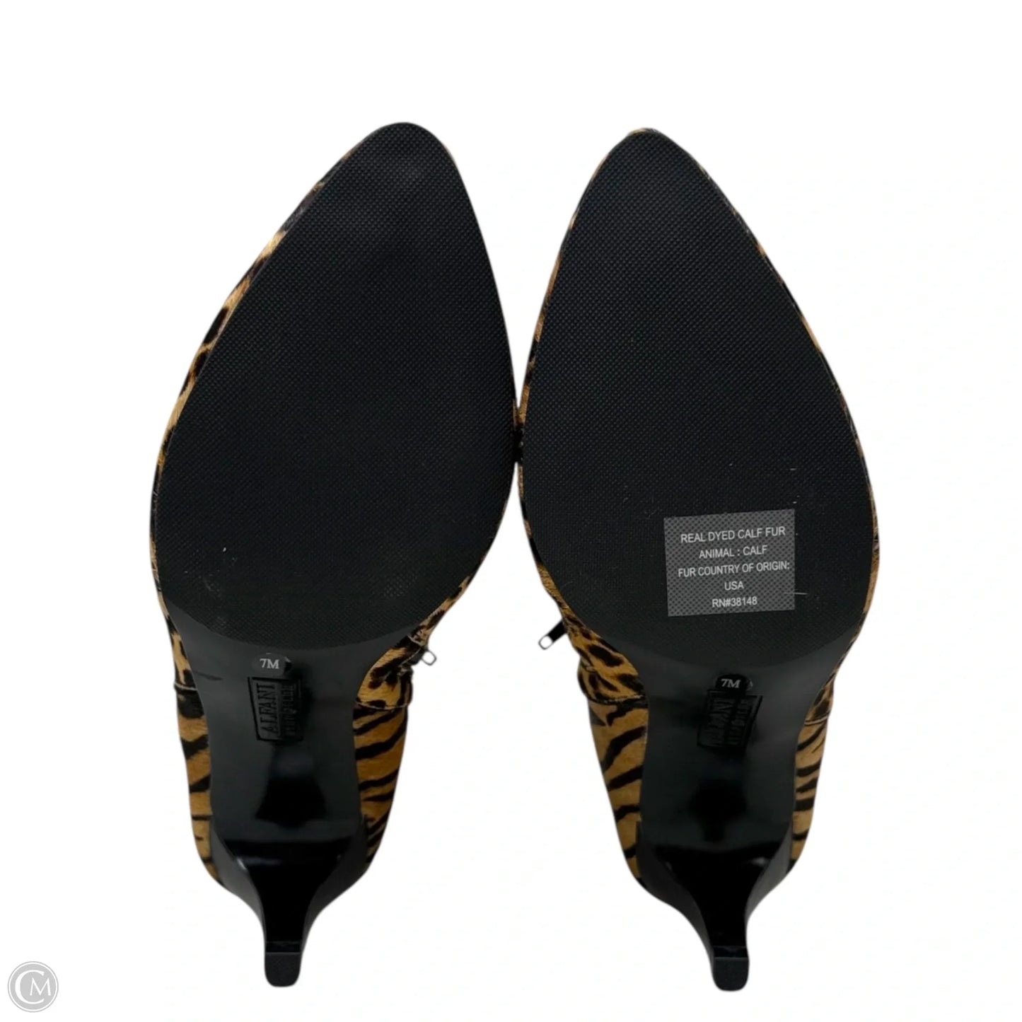 Harpper kitten Heel Booties By Alfani In Leopard Print Calfhair, Size: 7