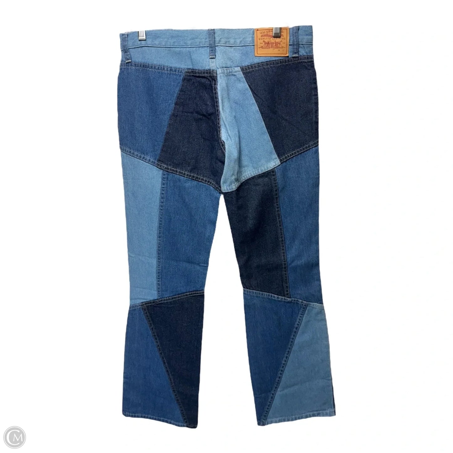 Patchwork Boot Cut Jeans By Levis In Multi-colored, Size: 8, 9 JR M