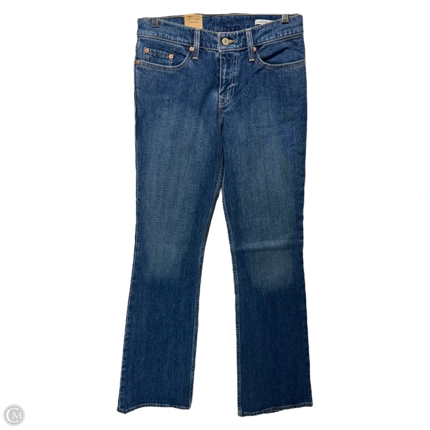 Super Low Jeans Boot Cut By Levis In Blue Denim, Size: 8, 29M