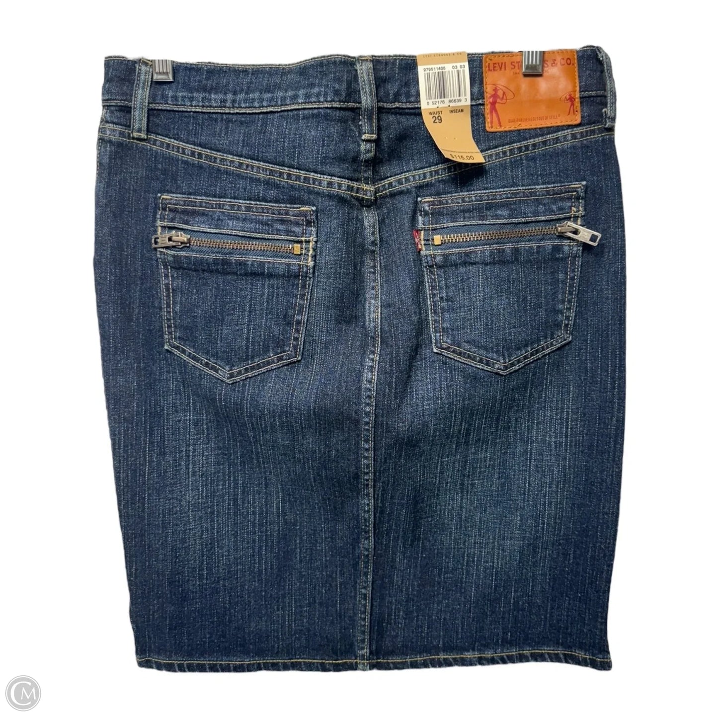 Zippit Kit Skirt Mini & Short By Levis In Blue Denim, Size: 8, 29M