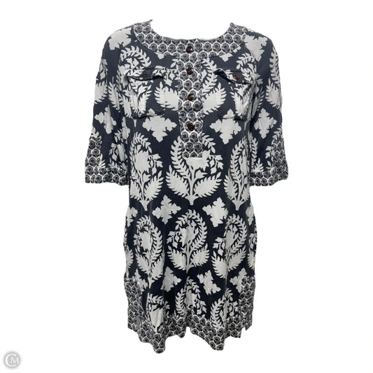 Silk Tunic Designer By Diane Von Furstenberg In Black & Grey, Size: 6