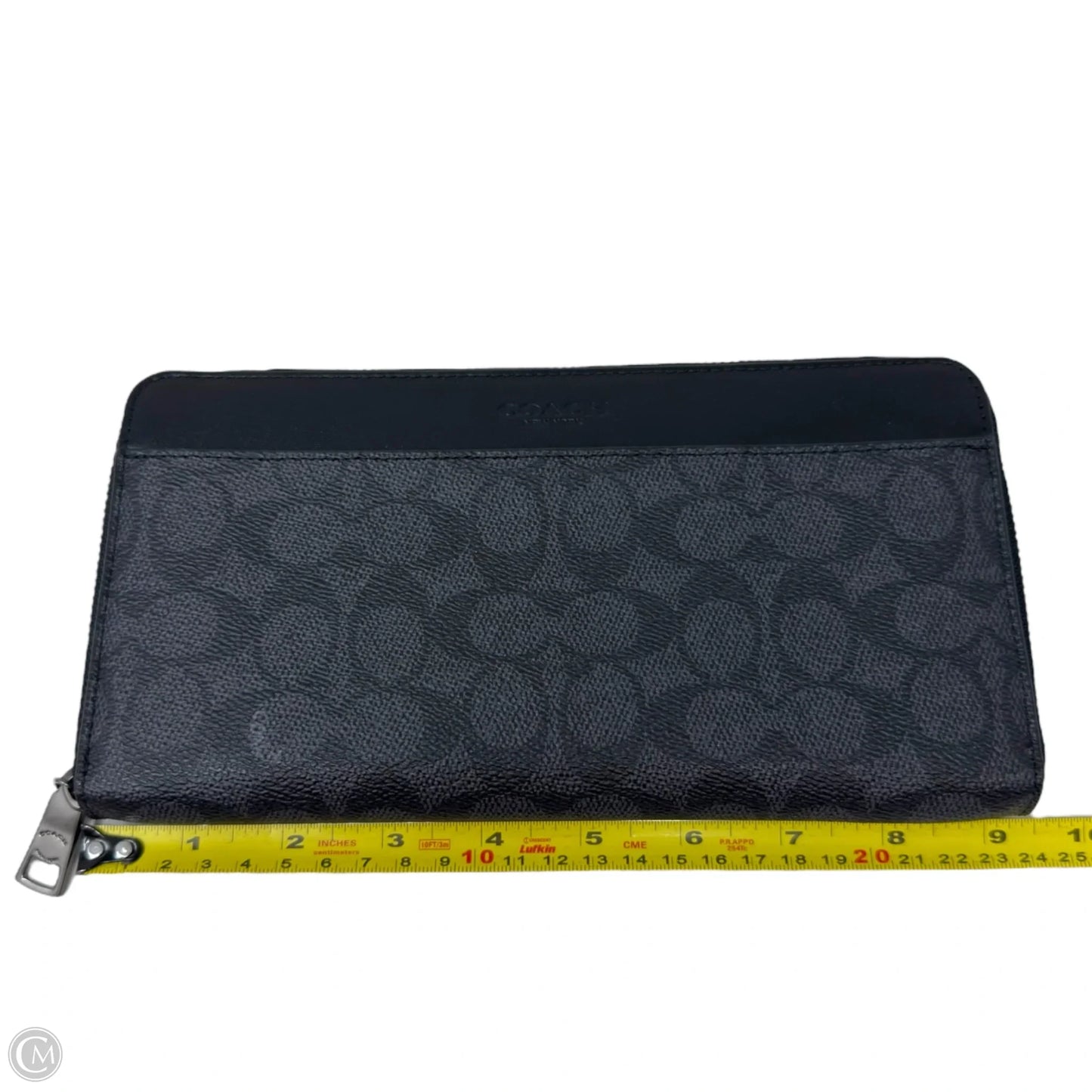 Men's Document Wallet In Signature Canvas Designer By Coach, Size: Large