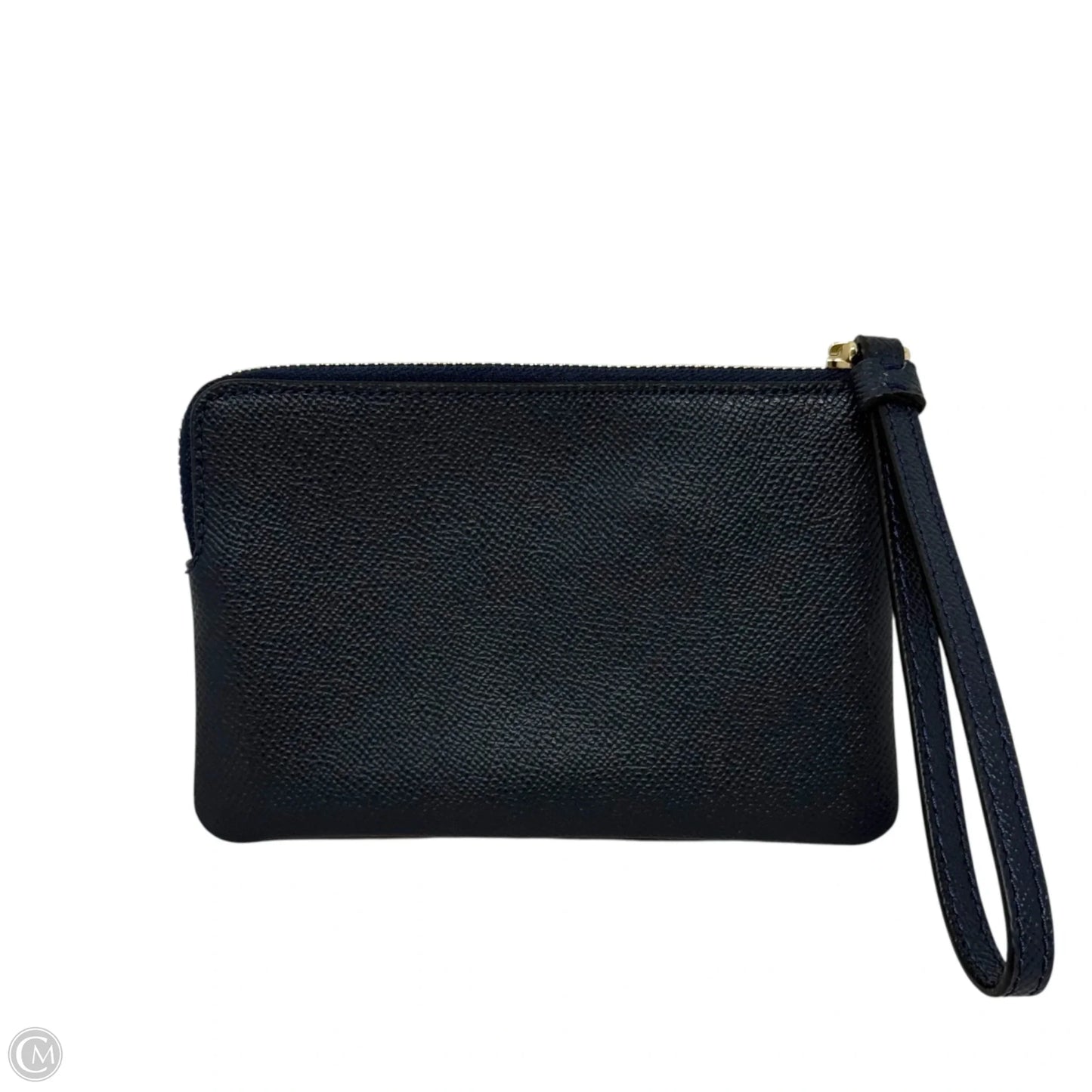 Crossgrain Leather Corner Zip Wristlet Designer By Coach In Midnight, Size: Small