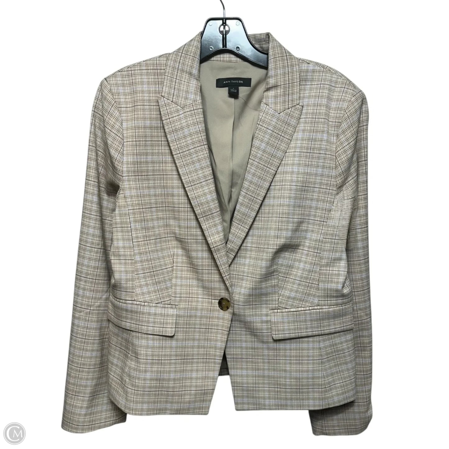 Blazer By Ann Taylor In Plaid Pattern, Size: 6