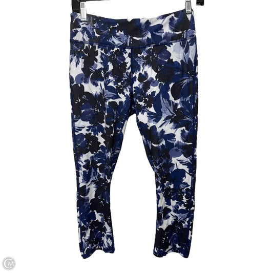 Athletic Leggings Cropped By Fabletics In Blue & White, Size: S
