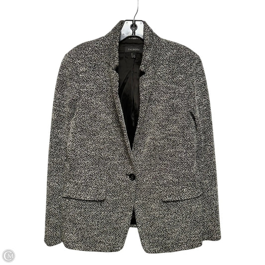 Blazer By Talbots In Black & Cream, Size: M