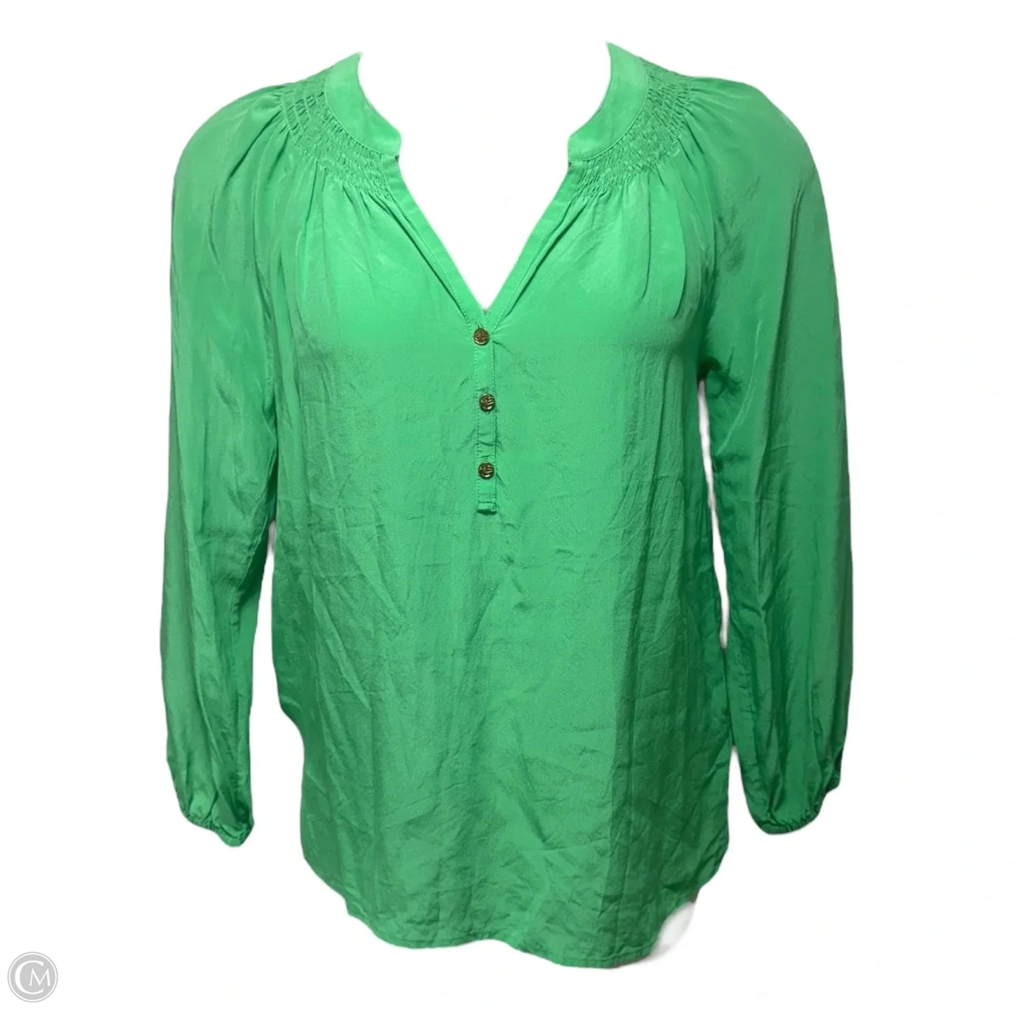 Top Long Sleeve Designer By Lilly Pulitzer In Green, Size: L