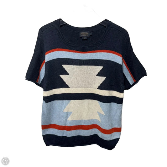 Cotton Sweater Short Sleeve By Pendleton In Multi-colored, Size: L