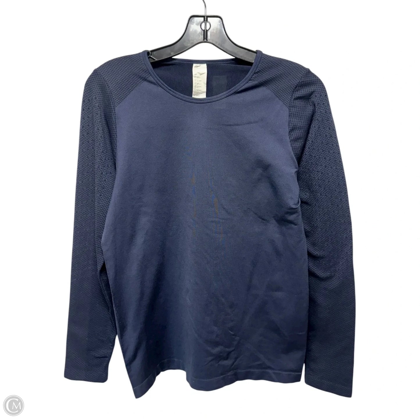Athletic Top Long Sleeve Crewneck By Fabletics In Navy, Size: M