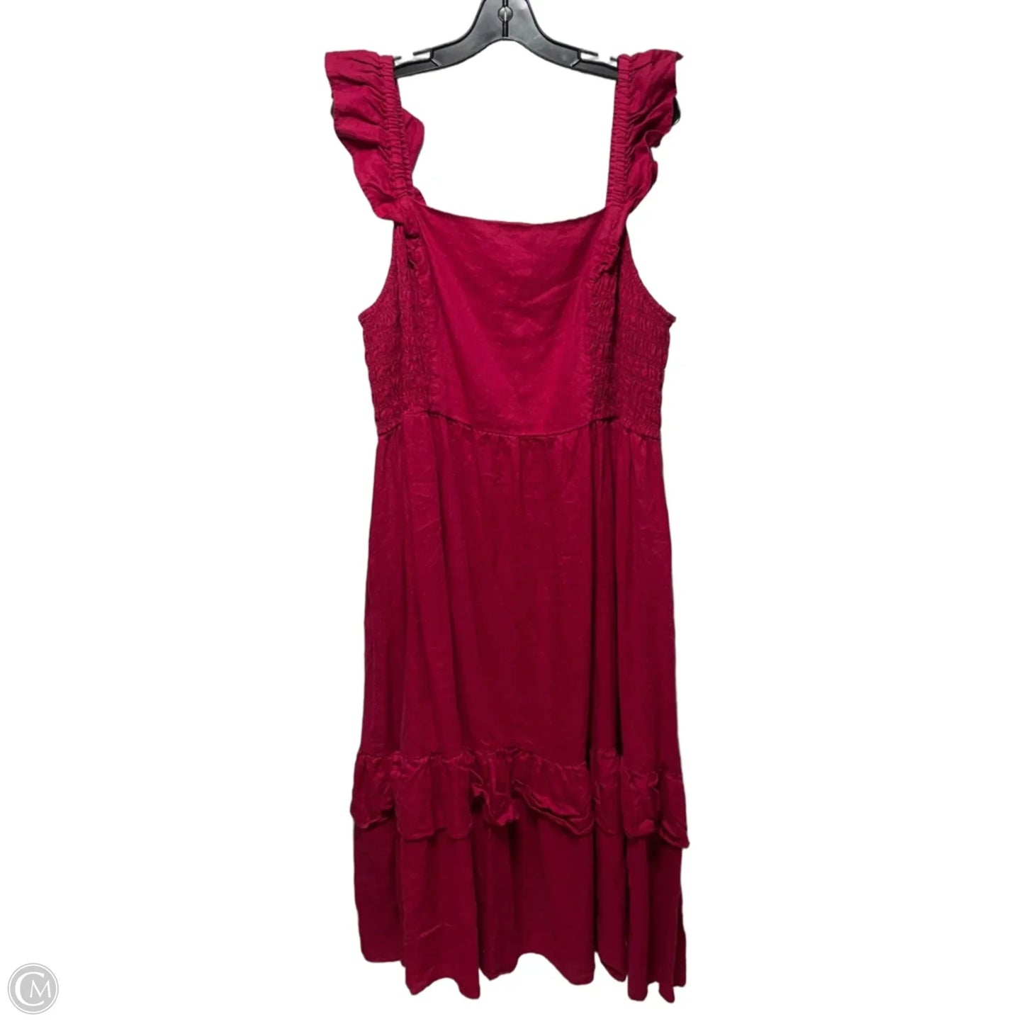 Carrie Linen Midi Dress By Draper James In Raspberry Pink, Size: 2X