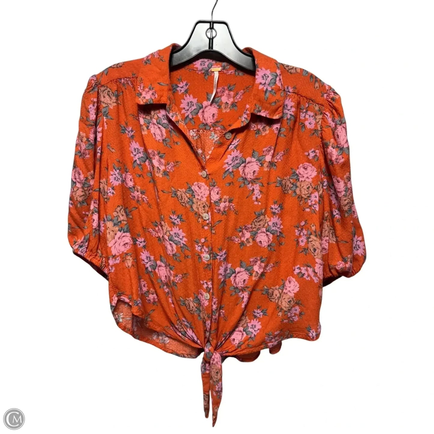 Celia Tie Front Blouse By Free People In Pop Combo, Size: Xs