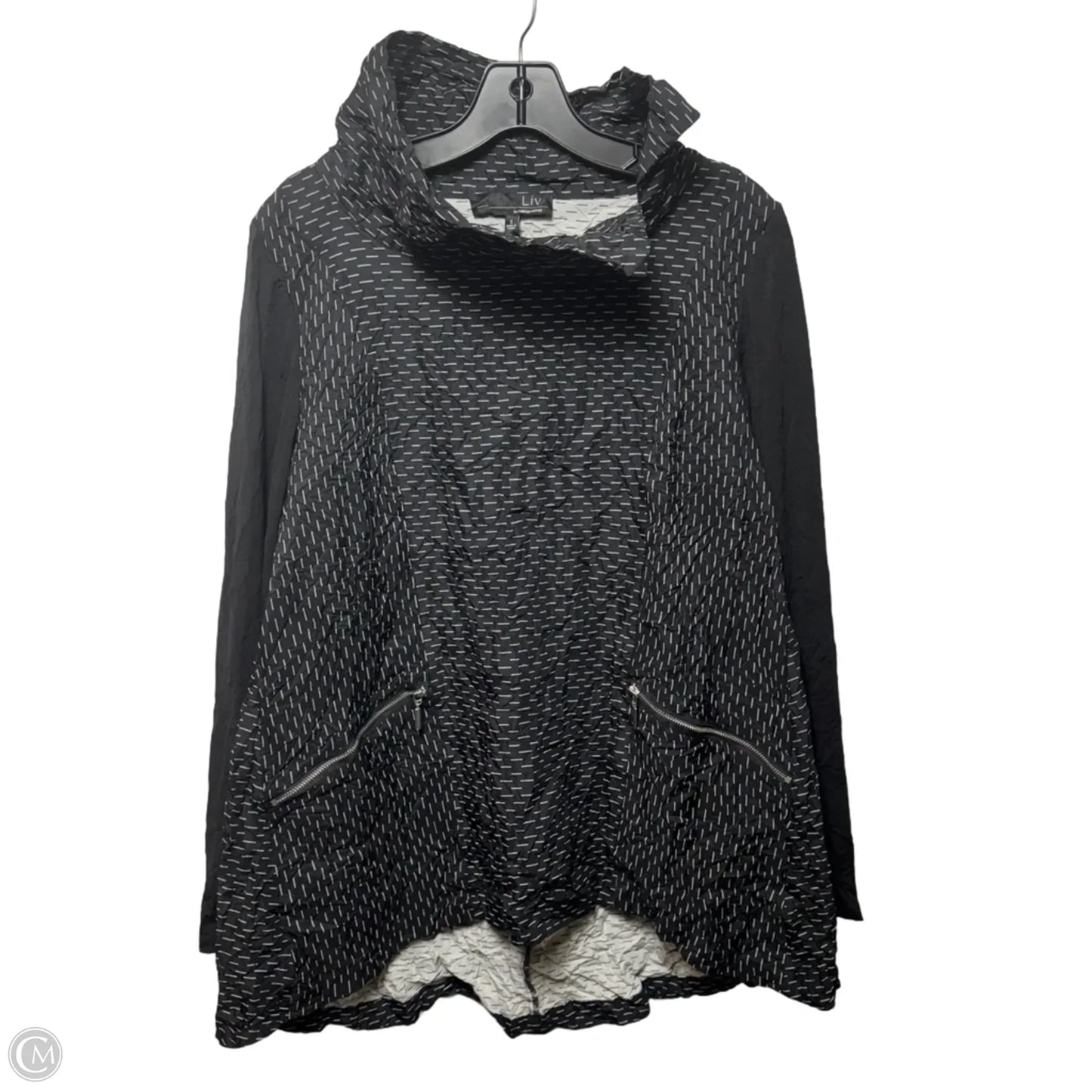 Top Long Sleeve By Habitat In Black & White, Size: S