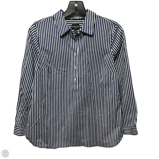 Top Long Sleeve By Talbots In Striped Pattern, Size: 4