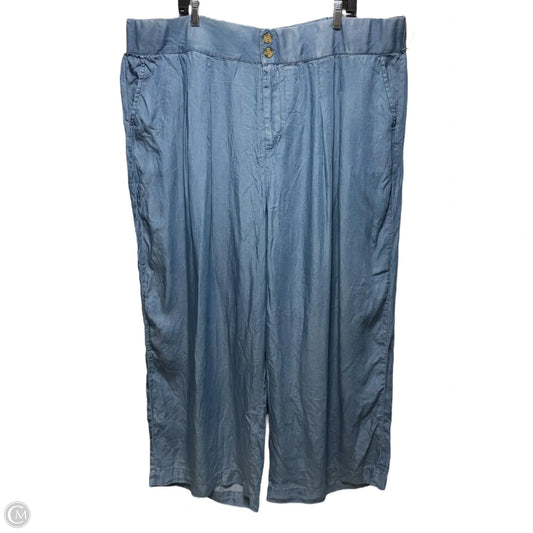 Studio Wide Leg Lightweight High-Rise Jean By Torrid In Blue Denim, Size: 26