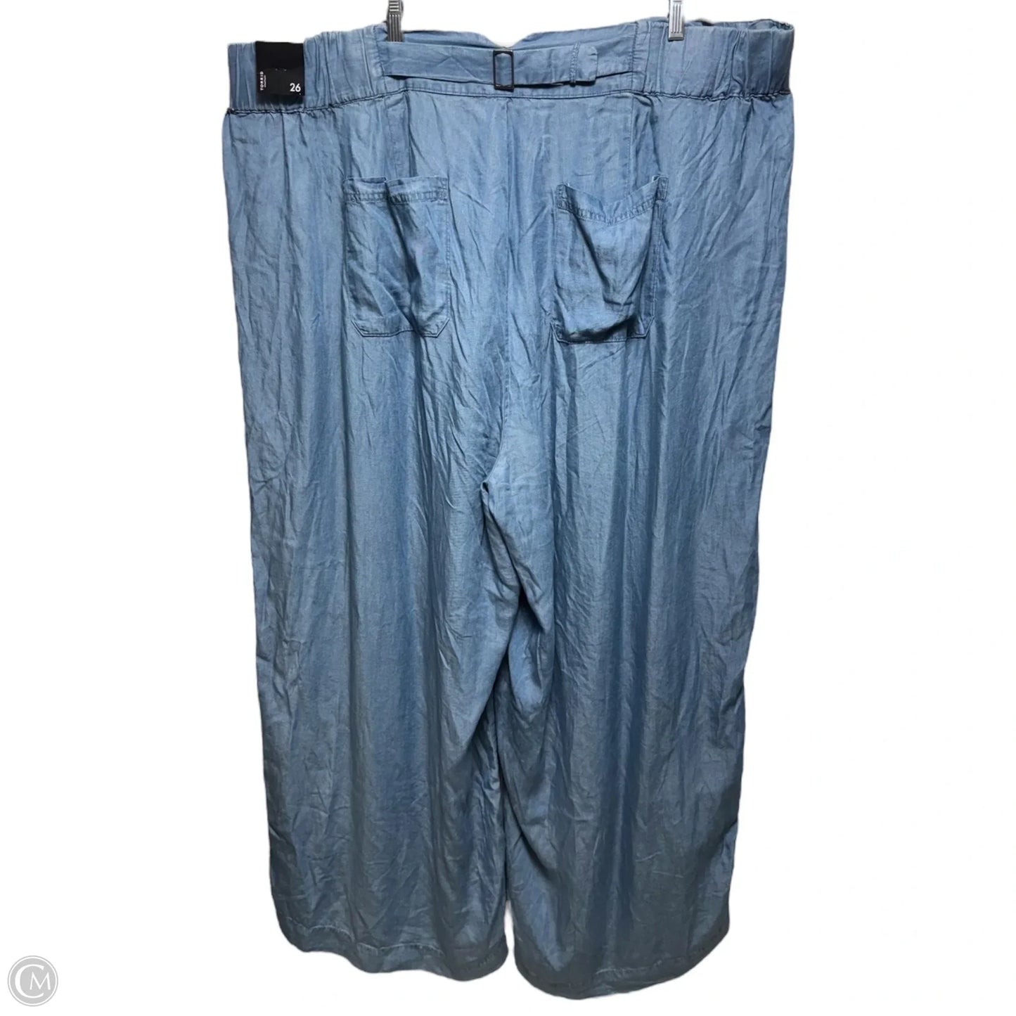 Studio Wide Leg Lightweight High-Rise Jean By Torrid In Blue Denim, Size: 26