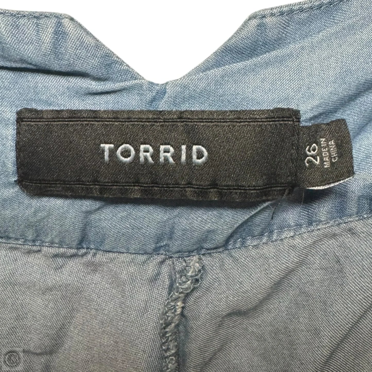 Studio Wide Leg Lightweight High-Rise Jean By Torrid In Blue Denim, Size: 26