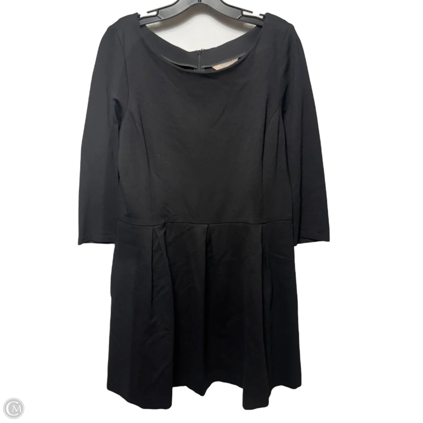 Ponte Fit & Flare Dress By Banana Republic In Black, Size: 12