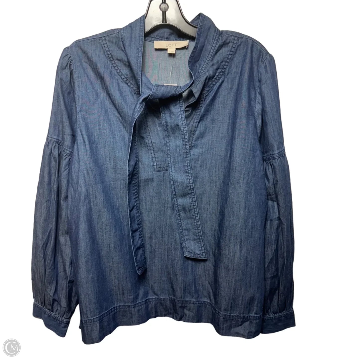 Top Long Sleeve By Loft In Blue, Size: L