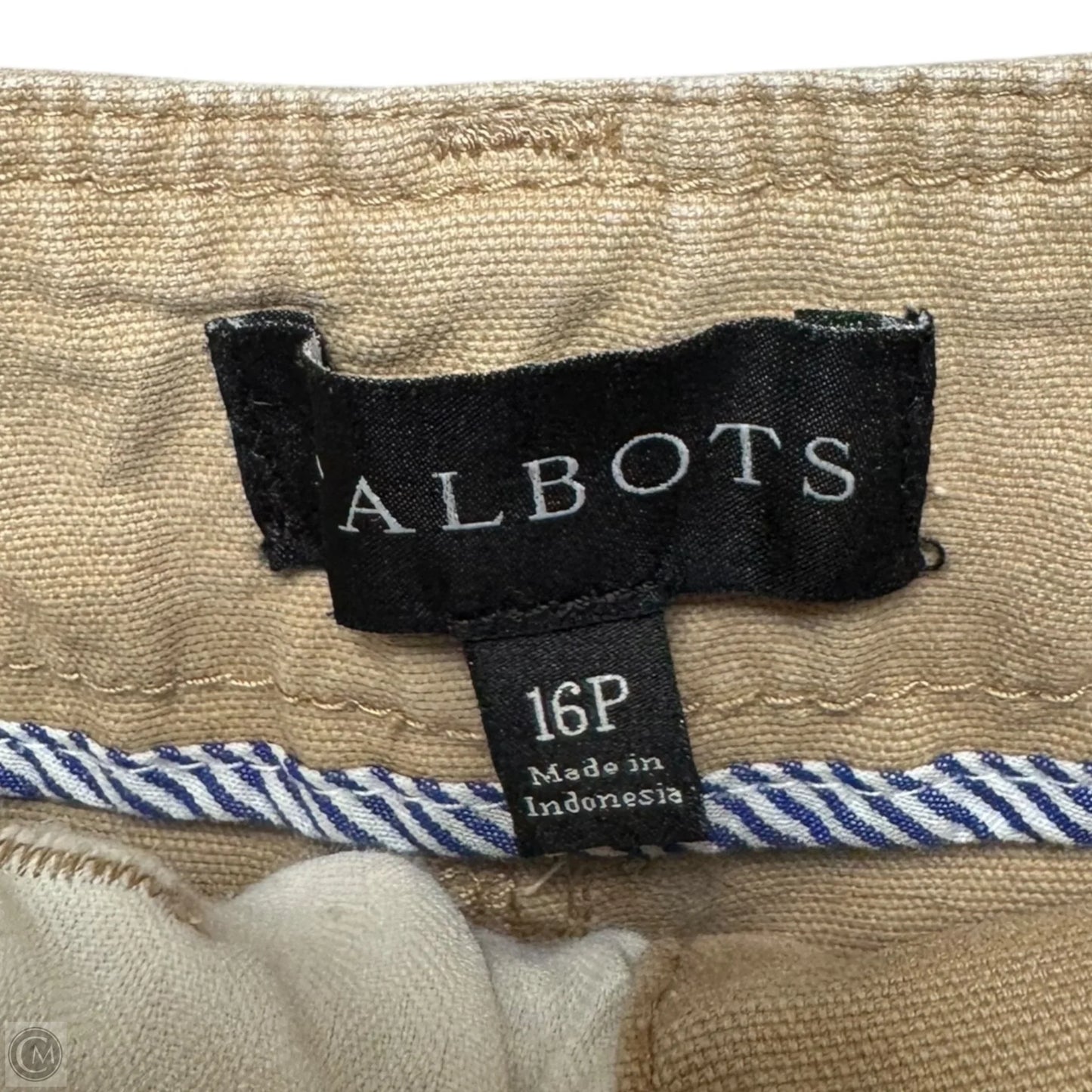 Pants Khakis By Talbots In Tan, Size: 16 p