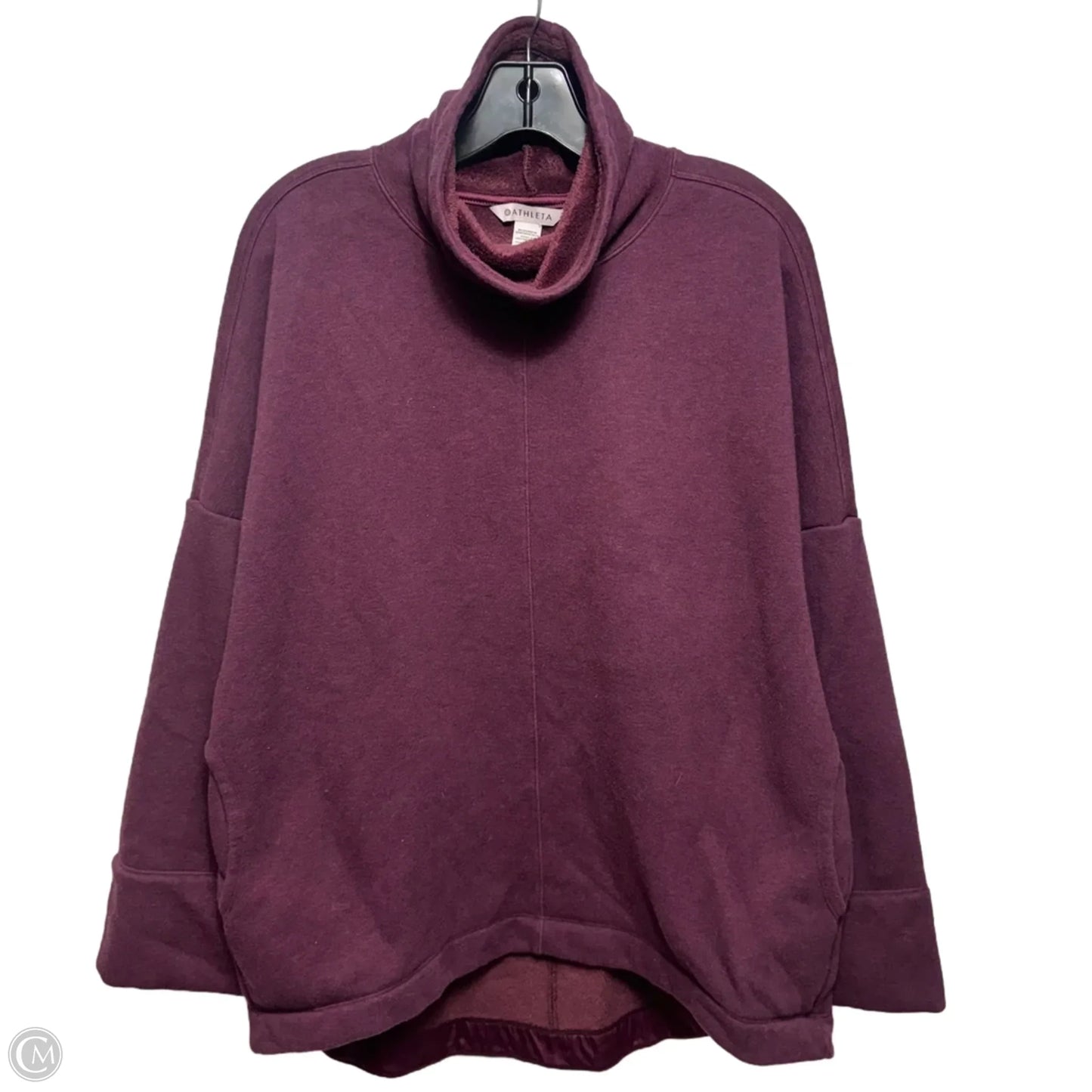 Fleece Lined Sweatshirt Collar By Athleta In Maroon, Size: M