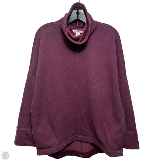 Fleece Lined Sweatshirt Collar By Athleta In Maroon, Size: M