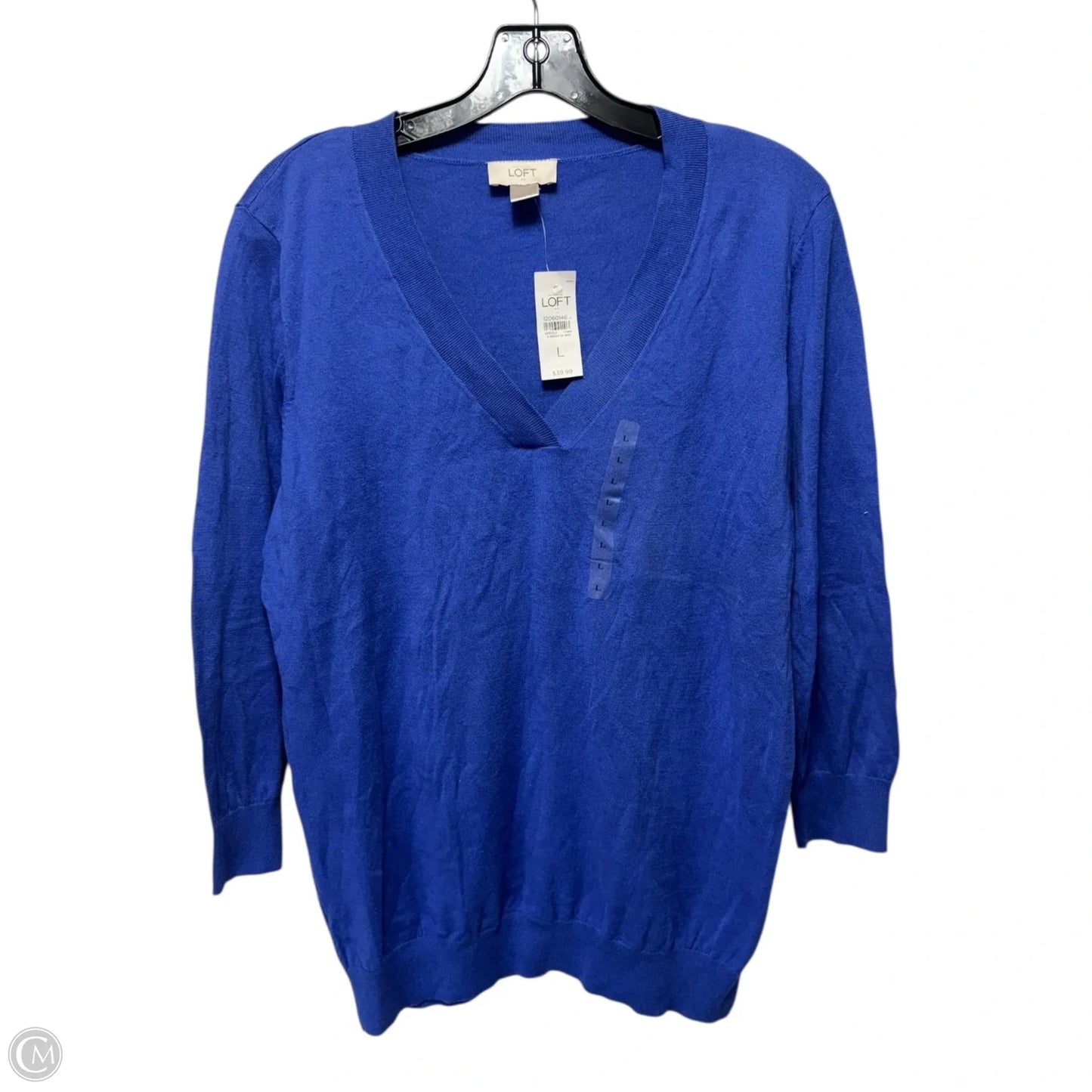 Sweater By Loft In Blue, Size: L