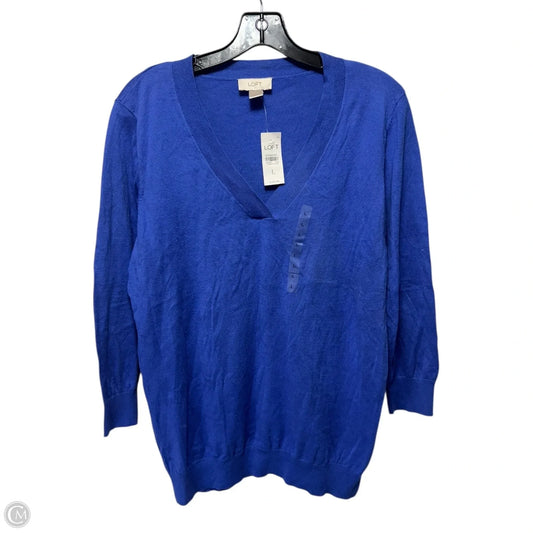 Sweater By Loft In Blue, Size: L