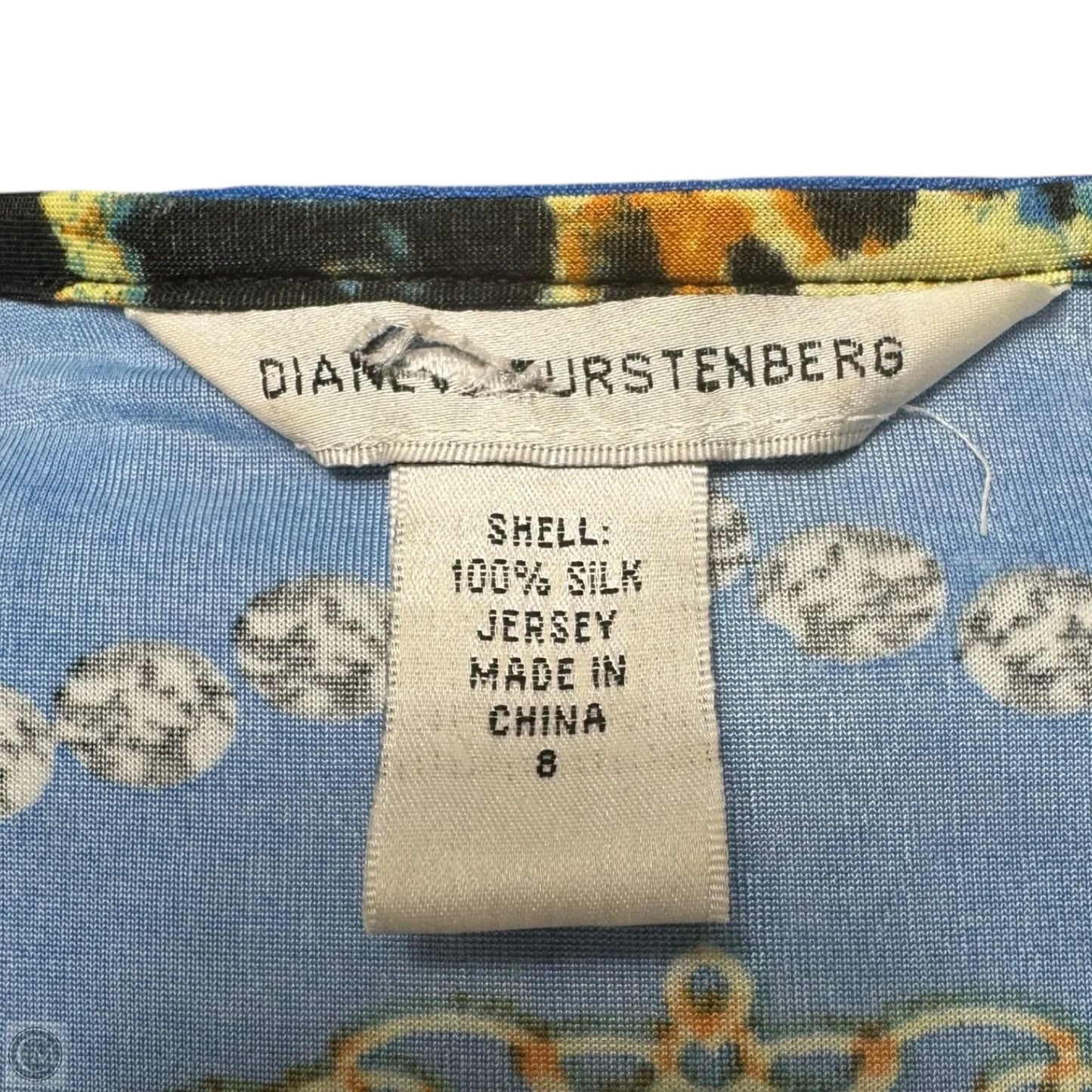 Julian Silk Jersey Wrap Dress Designer By Diane Von Furstenberg In Multi-colored, Size: 8