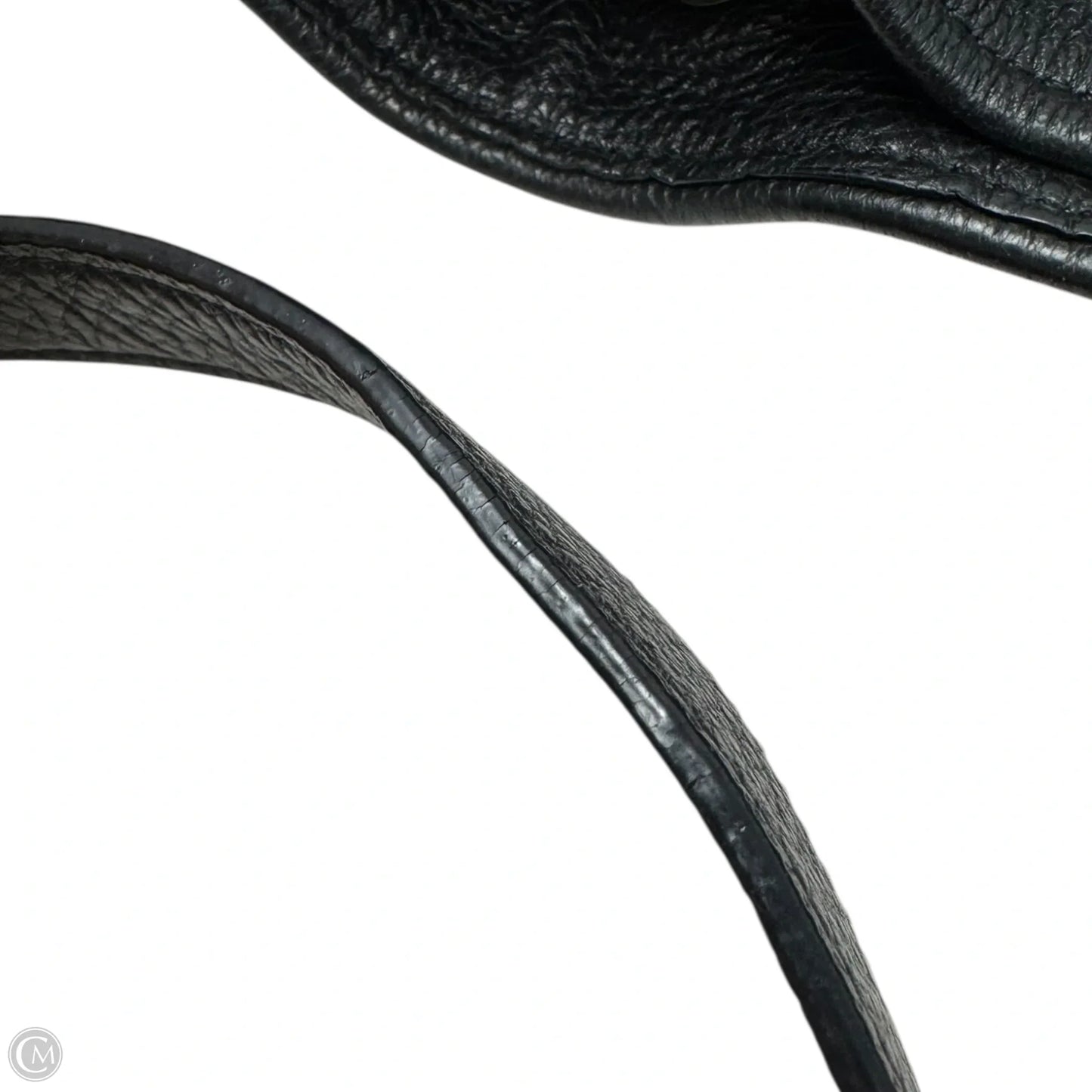 Avery Black Pebble Leather Drawstring Hobo Bucket Bag
 Designer By Coach, Size: Medium