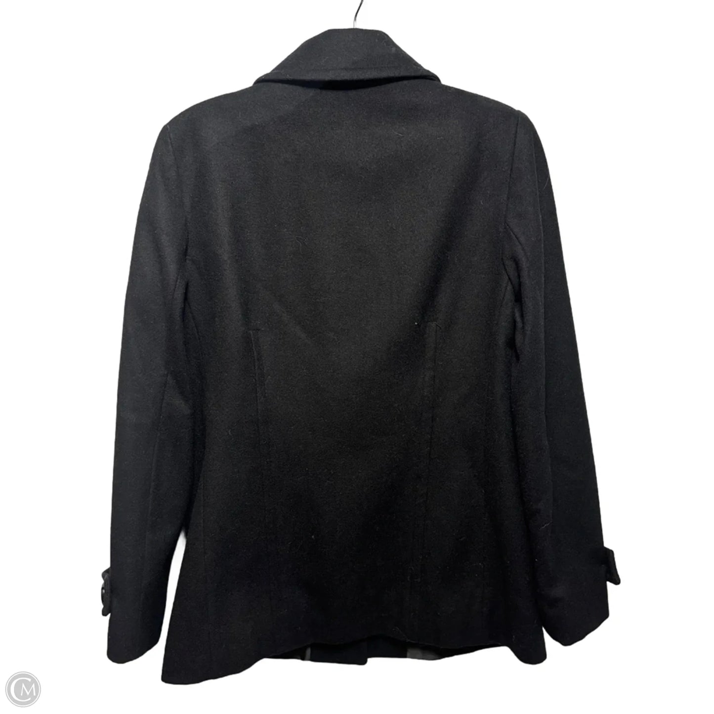 Wool Blend Coat Peacoat By Anne Klein In Black, Size: Xs