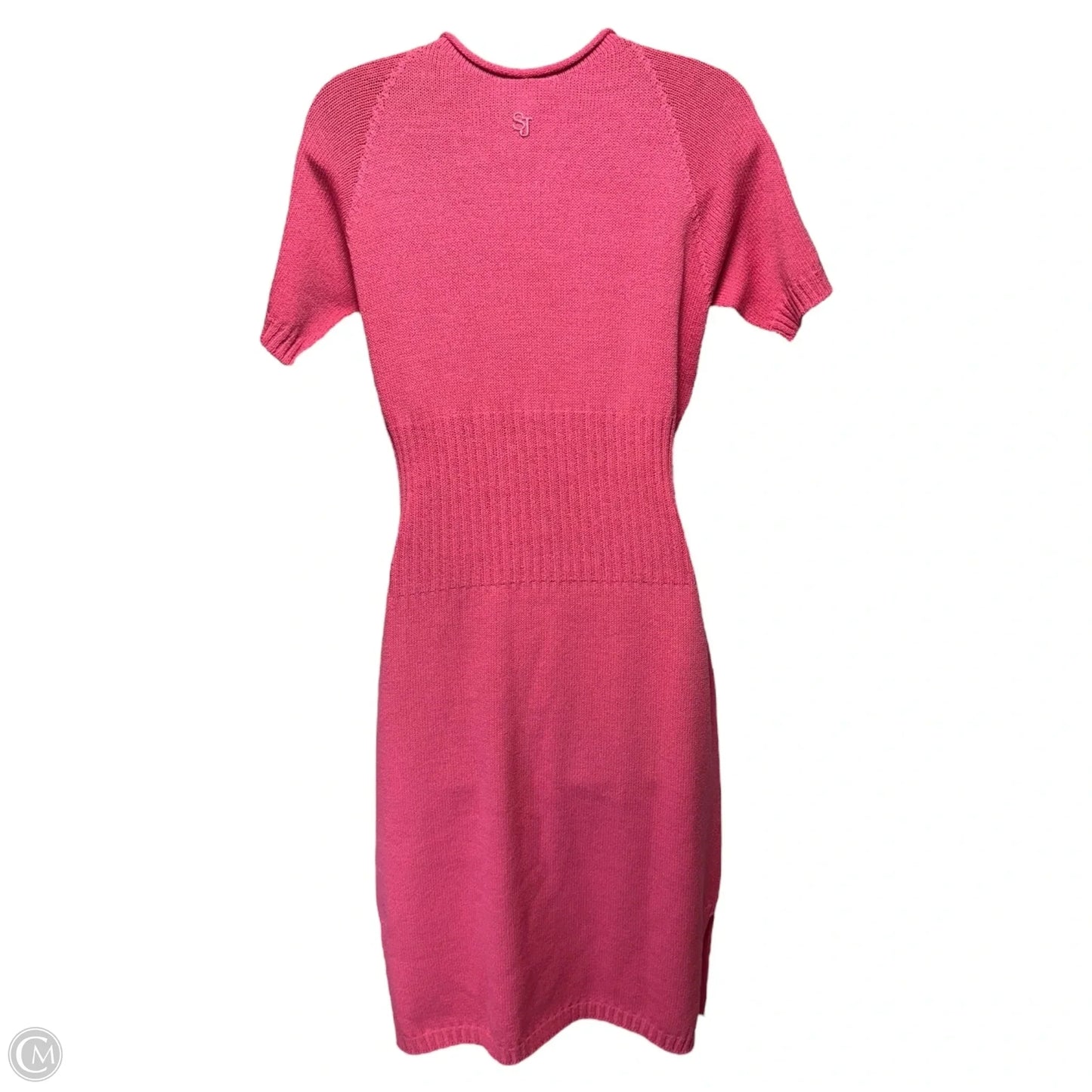 Knit Dress Midi By St John Sport In Pink, Size: S