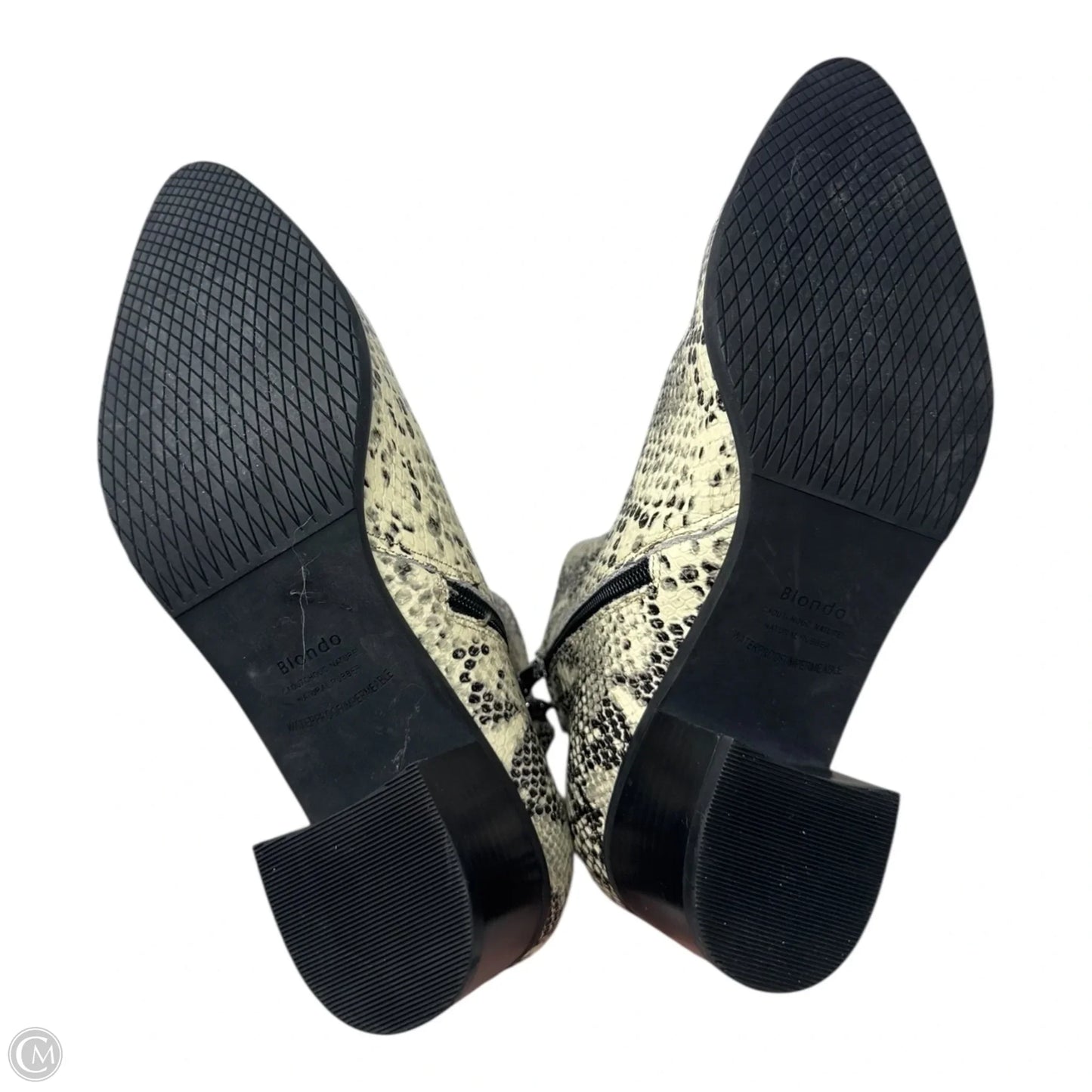 Boots Ankle Heels By Blondo In Snakeskin Print, Size: 11
