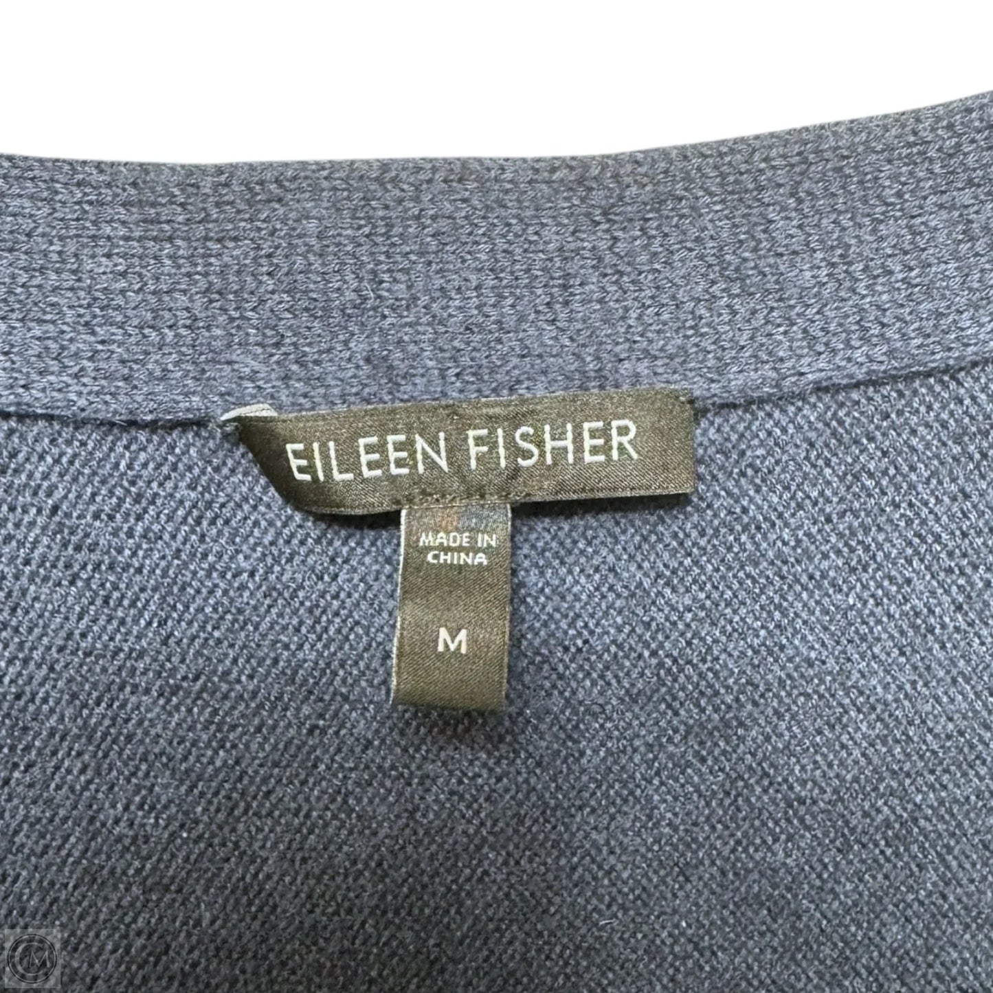Cotton-Cashmere Blend Sweater Short Sleeve By Eileen Fisher In Blue, Size: M