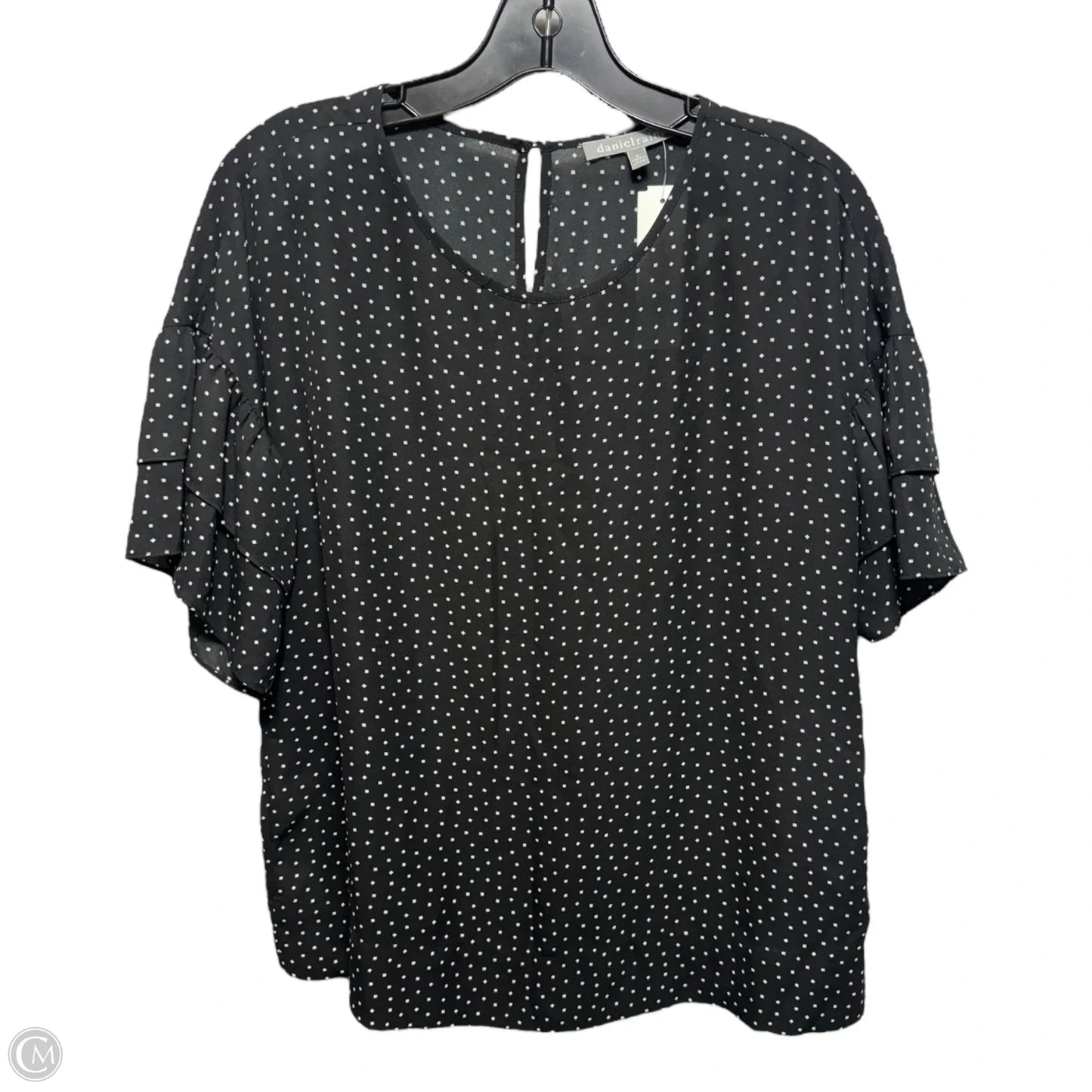 Top Short Sleeve By Daniel Rainn In Polkadot Pattern, Size: S