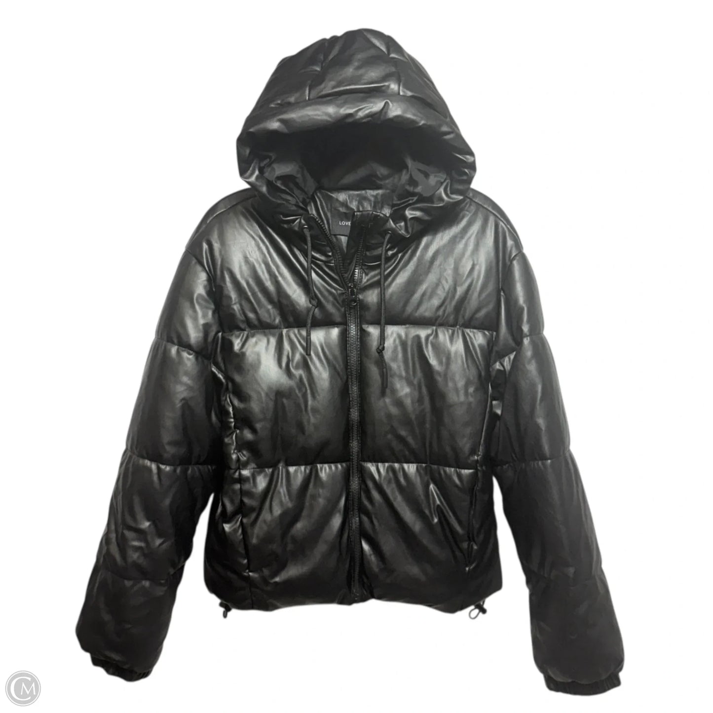 Jacket Puffer & Quilted By Love Tree In Black, Size: M
