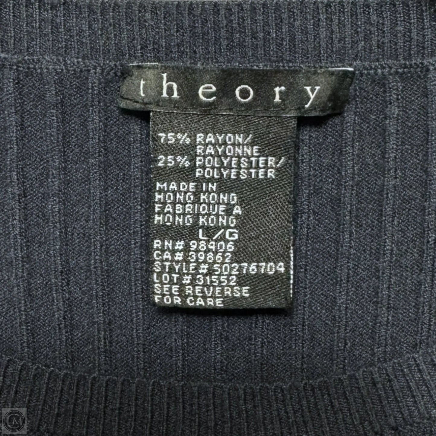 Sweater By Theory In Navy, Size: L