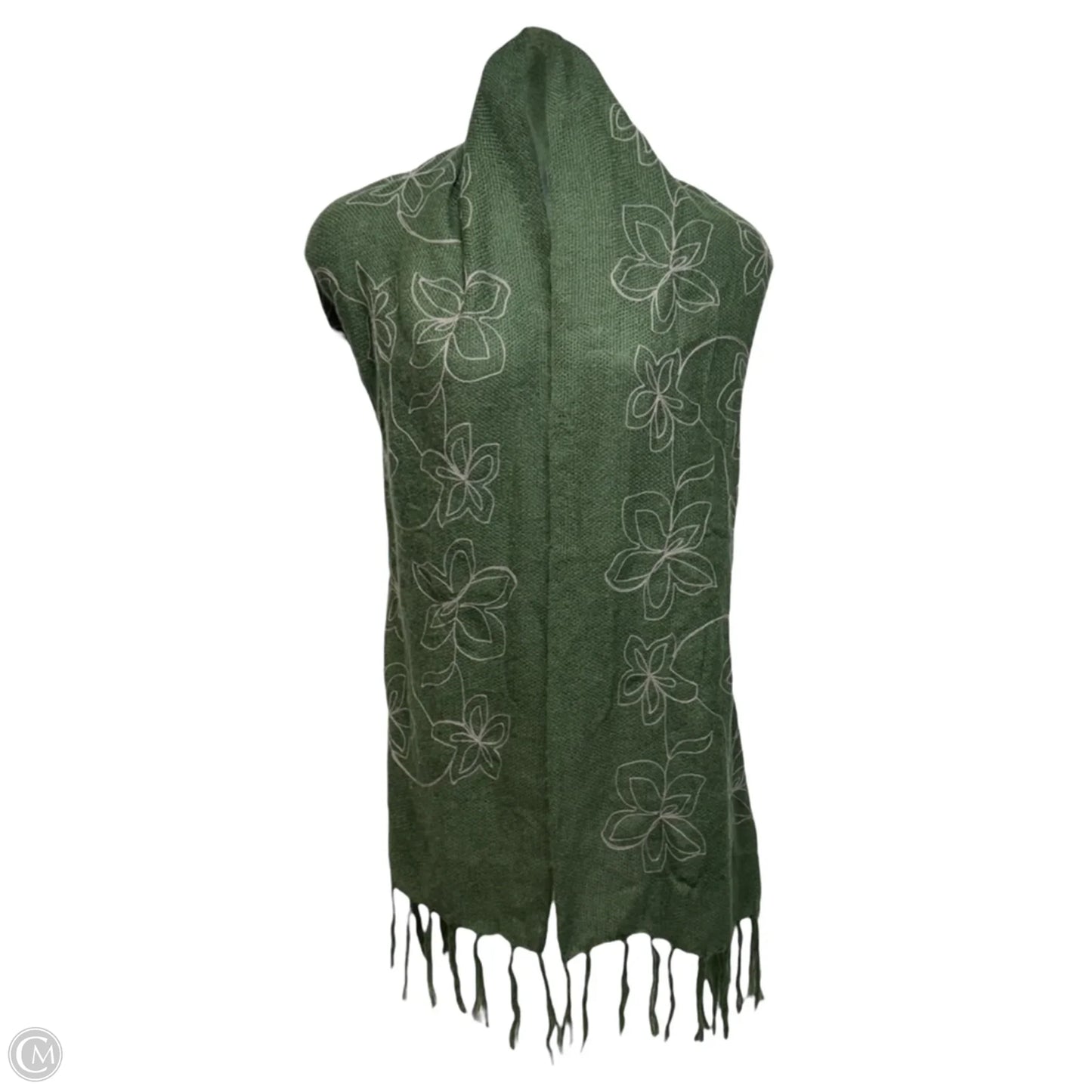Floral Embroidered Scarf Long