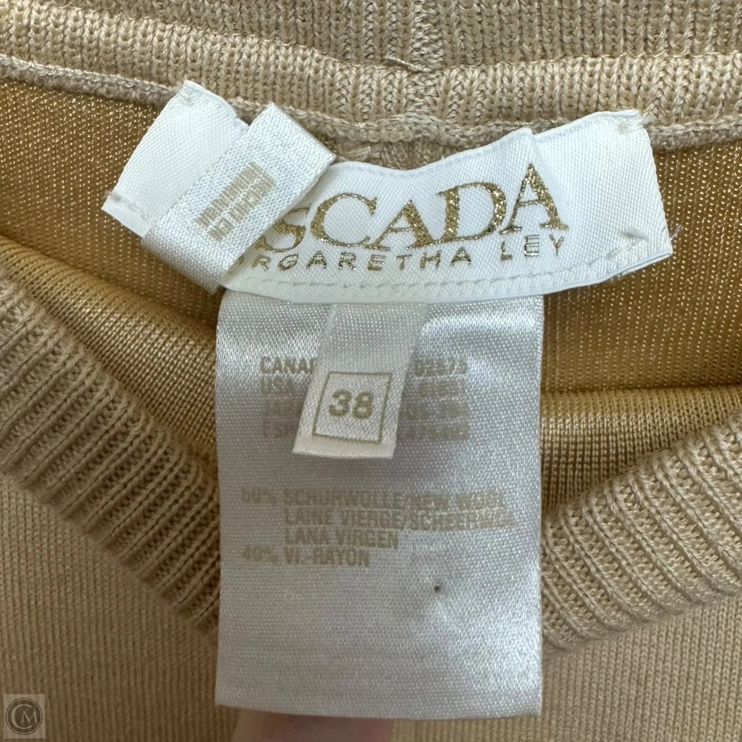 Knit Pants Designer By Escada In Tan, Size: M (38 EU)
