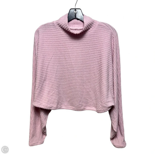 Cropped Sweater By Pilcro In Pink, Size: M