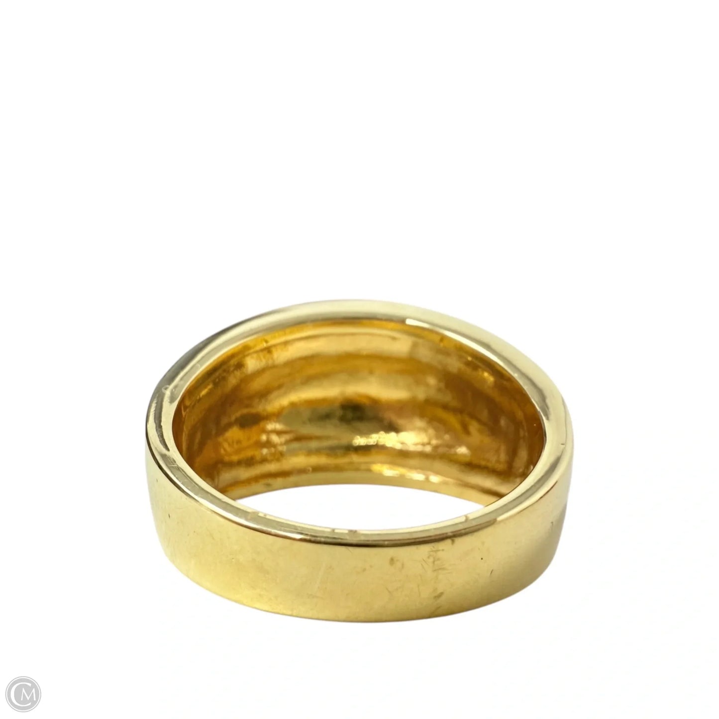 Gold & Black Tone Amber & Clear Crystal Statement Ring By Joan Rivers, Size: 10