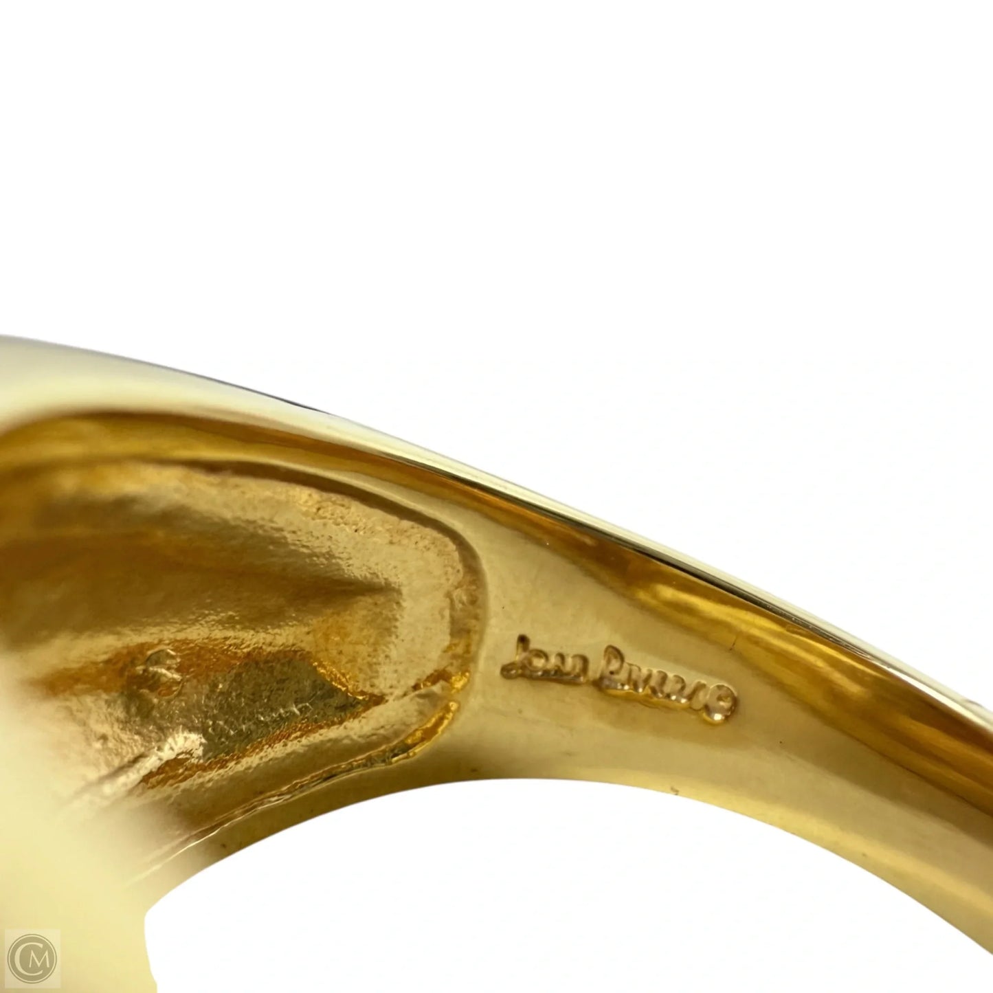 Gold & Black Tone Amber & Clear Crystal Statement Ring By Joan Rivers, Size: 10