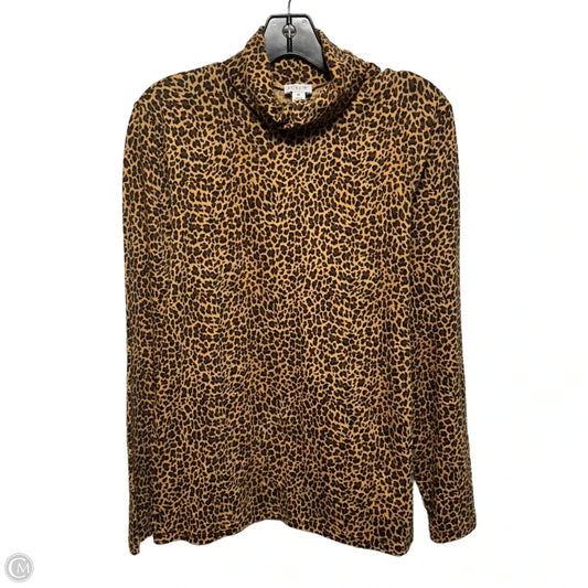 Top Long Sleeve By J. Crew In Animal Print, Size: M