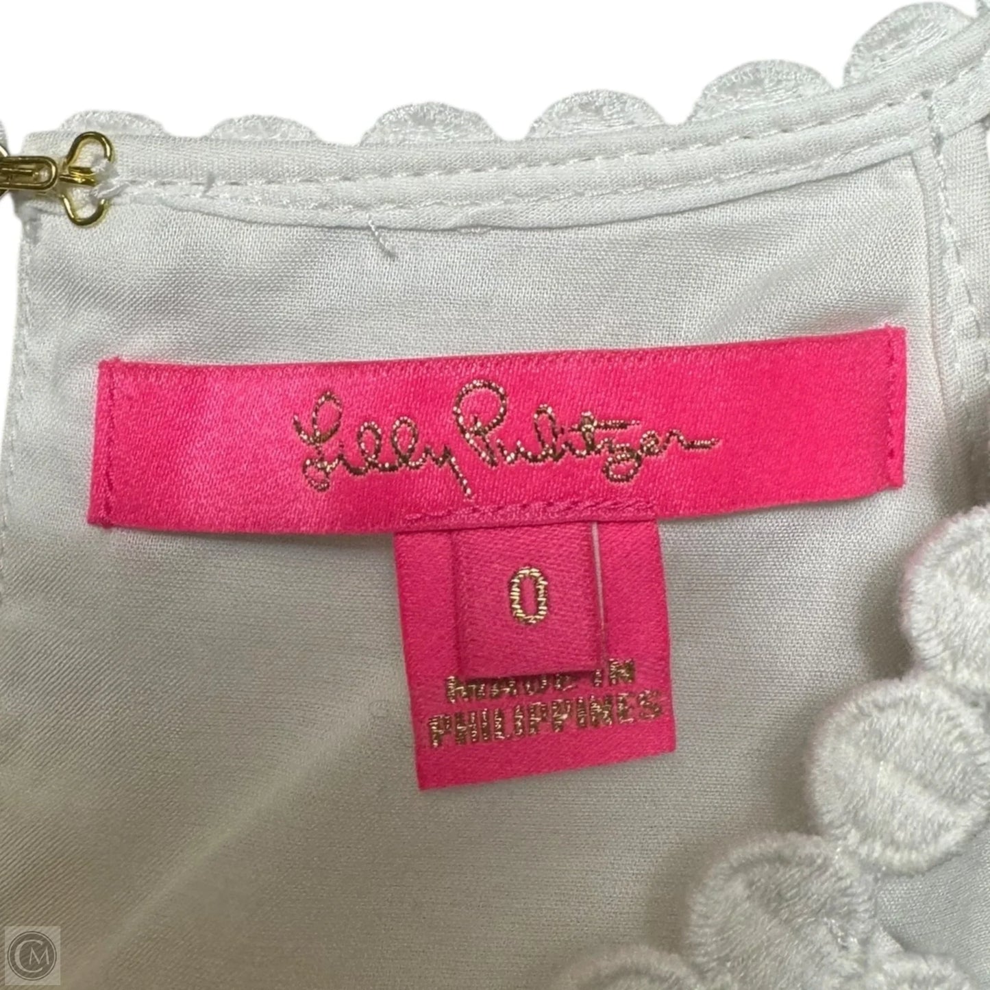 Top Sleeveless Designer By Lilly Pulitzer In White, Size: 0