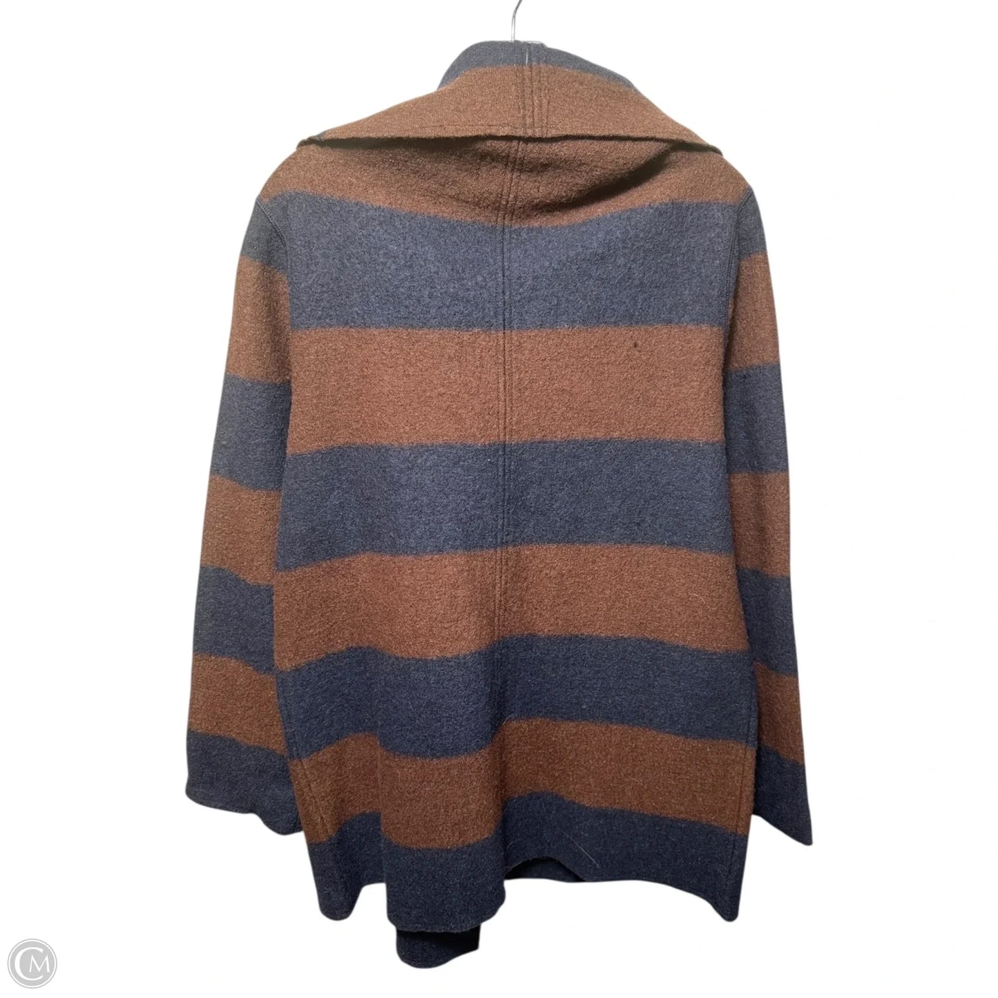 Wool Jacket By Cynthia Rowley In Blue & Brown, Size: M