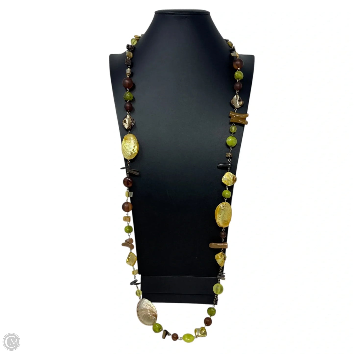 Multi Stone & Shell Station Necklace